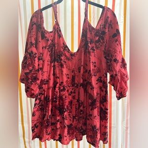Cold shoulder blouse size 4 torrid